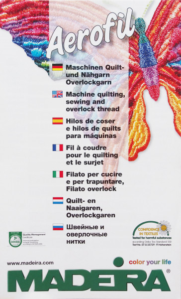 Gedruckte Farbkarte Madeira "Aerofil" No.120, No.35